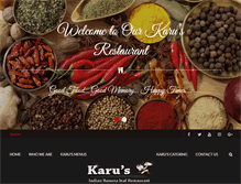 Tablet Screenshot of karusindianrestaurant.com